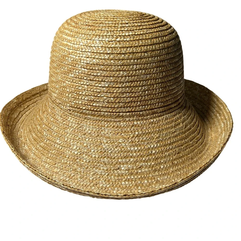Coastal‎ Straw Sun Hat Wide Brim Wheatbraid Woven Giovannio OS